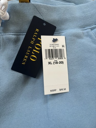 Polo Ralph Lauren Boys Big Pony Logo Fleece Shorts Size XL NWT Free Shipping - Picture 5 of 7