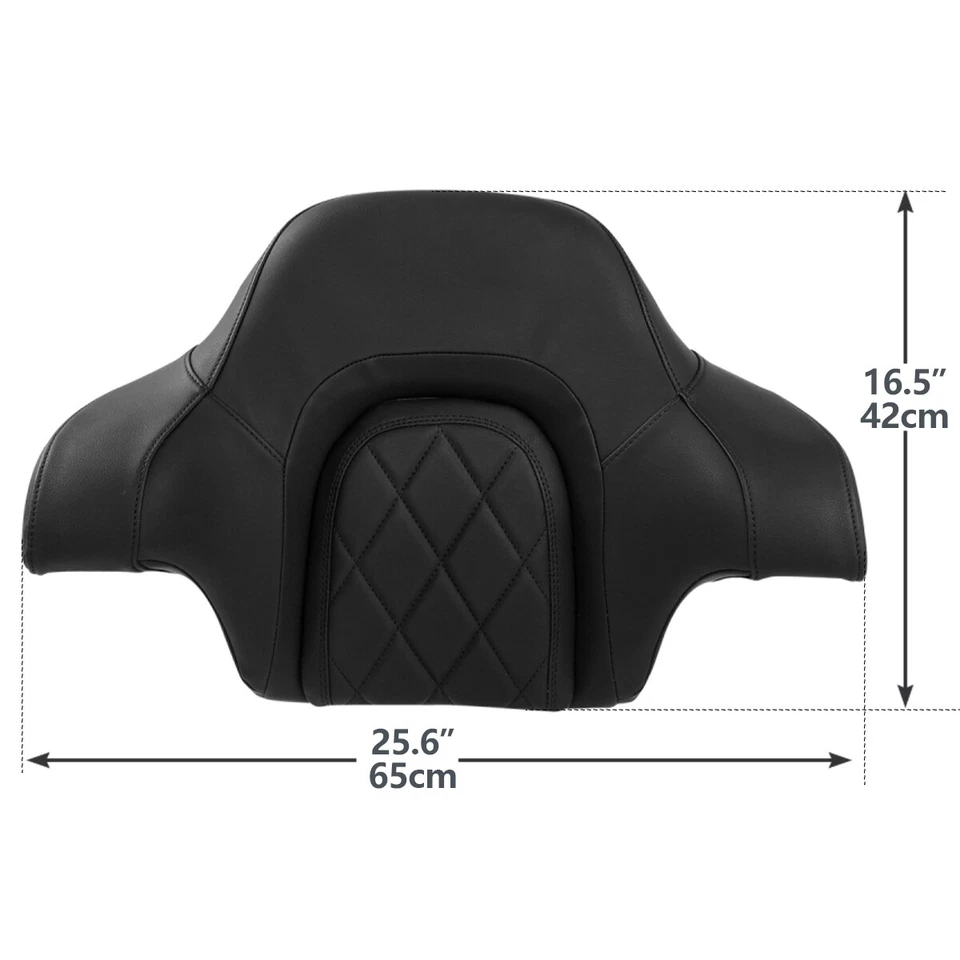 Almohadilla de respaldo de maletero King apta para Harley Electra Road Glide 2014-2024 negra Foto 2 de 4
