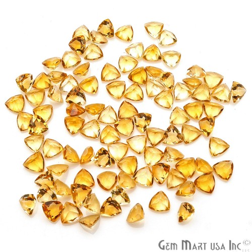 AAA Natural Citrine Precious Stones Trillion 7mm Loose February Birthstone - Picture 11 of 39