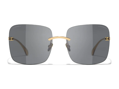 Chanel 4287T C395/S4 Women's Titanium Gold/Dark Grey Sunglasses 56