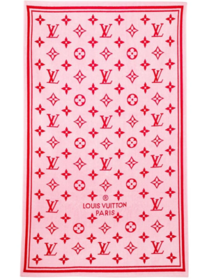 Louis Vuitton Drap Bain Pink Red Escale Monogram Classic Logo Bath