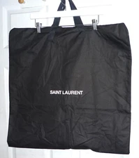Saint Laurent Black Canvas Garment Bag YSL, Size 23"X62"