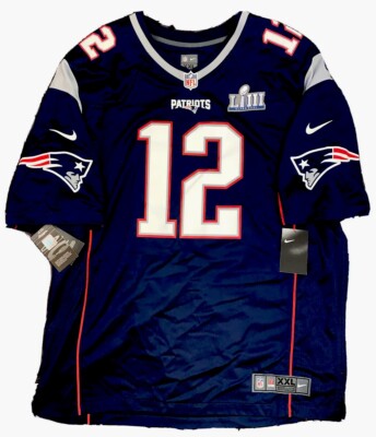New Tom Brady Mens 2X New England Patriot Super Bowl 53 Nike