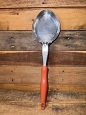 Vollrath JP Spoodle Food Portioner Solid 8 Oz Spoon Red Handle #64128 - 15"
