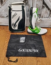*RARE* "Golden Prix" Leather Golf Shoes & Bag! (Size 25.5cm/ 7.5 US)