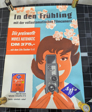 Reklameplakat Agfa Movex Automatic 50/60er Jahre ca. 59 x 42cm