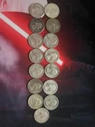 Lot Of 15 Washington 90% Silver Quarters Mixed Dates/circulated