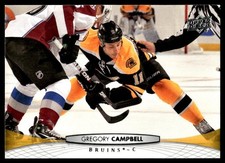 2011-12 Upper Deck #443 Gregory Campbell Boston Bruins Hockey Card