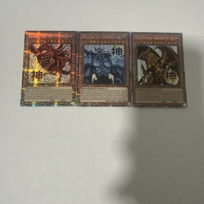 YUGIOH EGYPTIAN GOD SET SLIFER/OBELISK/RA STARLIGHT RARE RA05-EN128/129/130 