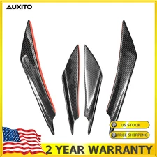 Carbon 2pair Fiber Car Bumper Fin Canard Splitter Diffuser Valence Spoiler Lip