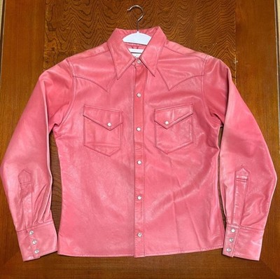 ジャケット・アウター Y'2LEATHER HORSEHIDE WESTERN SHIRT The Shop Vancouver Pablo Indigo Horse Hide Western Shirt