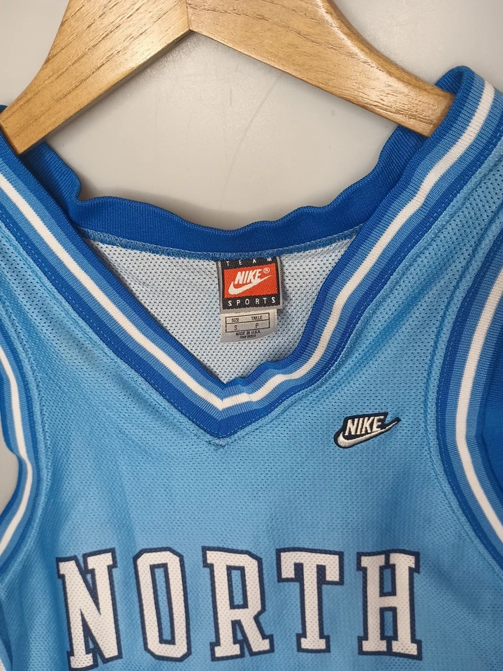 Vtg 90s Nike Jerry Stackhouse #42 UNC Tarheels Jersey Made In USA Size S - Image 4 of 4