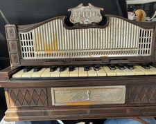 Vintage Emenee Electric Golden Pipe Organ Cat No. 200 Tested  Working USA