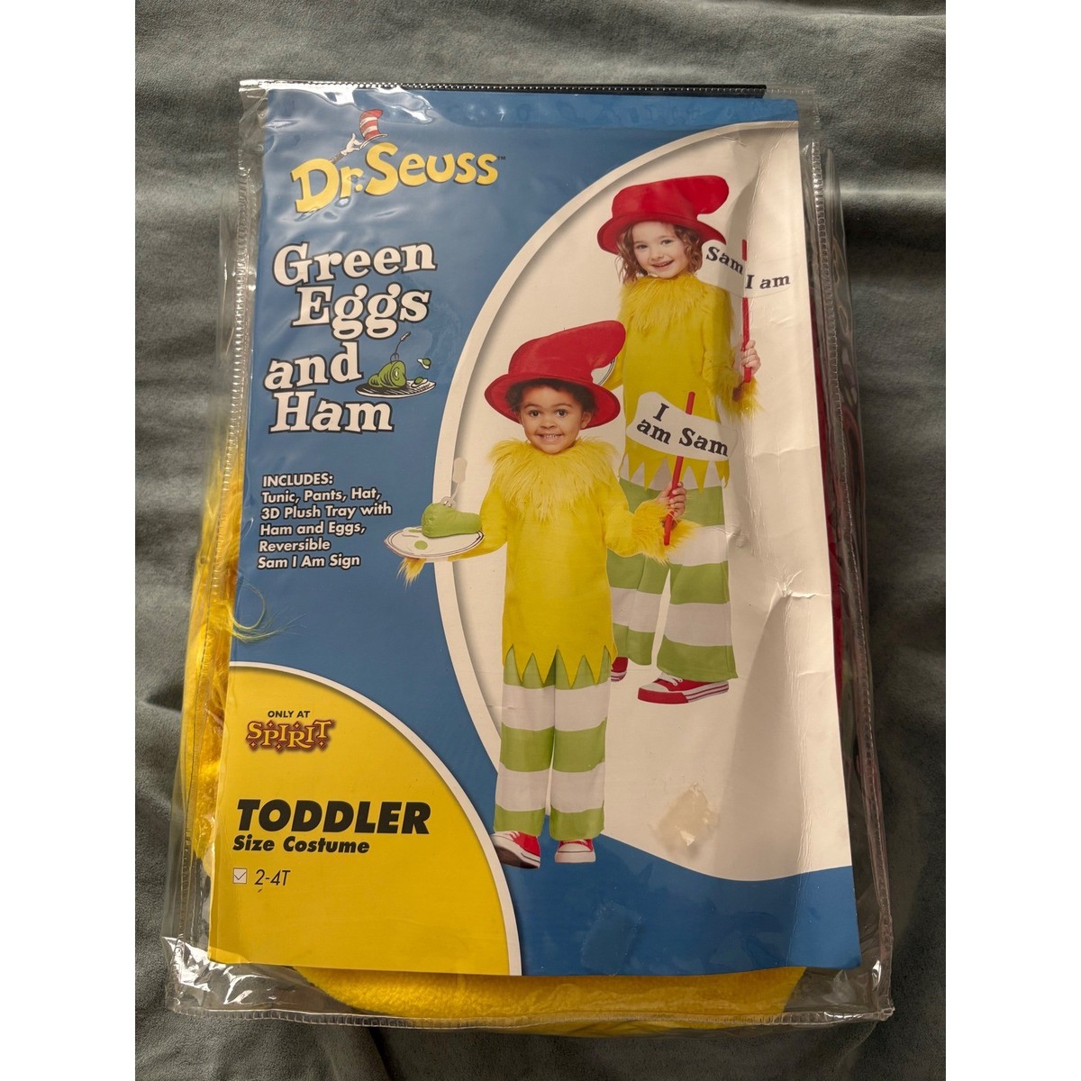 Dr. Seuss Sam I Am Toddler 2-4T Yellow New Green Eggs and Ham Costume  Halloween | eBay