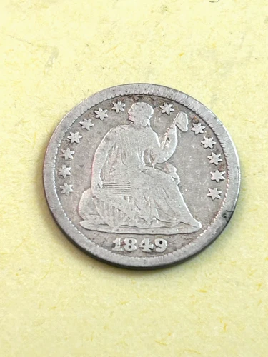 1849  Seated Liberty Half Dime CHOICE FINE DETAILS!