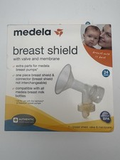 Medela Breast Shield 24mm w/ Valve  Membrane BPA Free Clear 67378