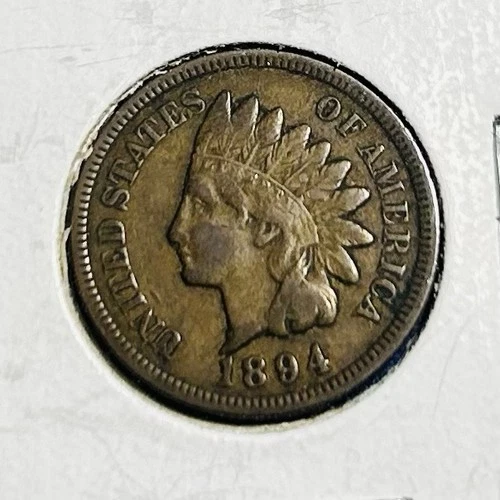VINTAGE FINE  1894 INDIAN HEAD CENT-OLD US COIN- Lot 118