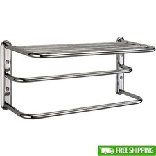 Handcrafted Chrome Bathroom Fixture Durable Metal Wall Mounting Accessory New