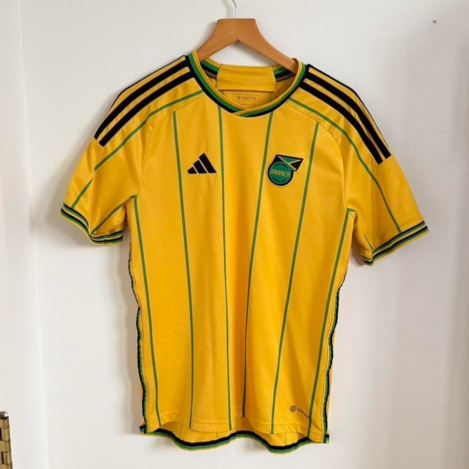 Adidas x Wales Bonner Jamaica Football Jersey Yellow Green Striped