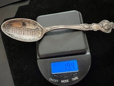 Antique Sterling Silver Souvenir Spoon Mineral Palace Pueblo Colo 19.4 Grams