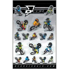 D'COR Visuals Universal MX Caricature Decal Sheet - 40-90-115