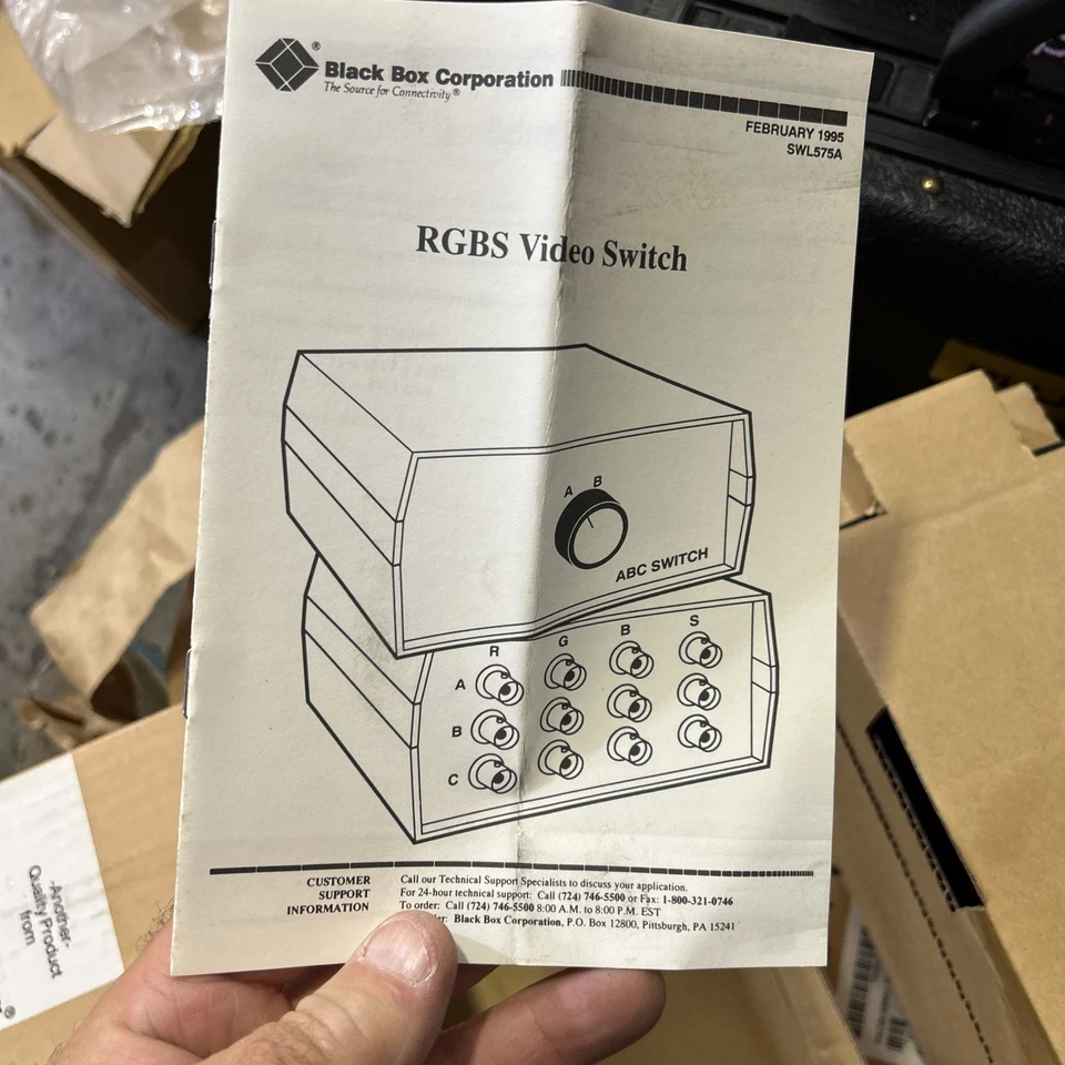 Black Box SW575A 2 Position AB Switch, RGBS Video - Image 3 of 4