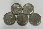 1929 1934 1936 1936-D 1937 Buffalo Nickel Lot of 5