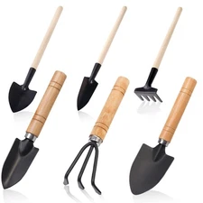Small Garden Tool Set 6 Pieces Iron Gardening Kit Including Hand Shovel Transpla