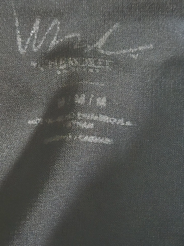 Cherokee IFLEX Scrub Top Size M-Black/Red/Blue Mid-Zip Front-Chest 22.5"/L 26" - Image 3 of 4