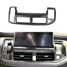 Carbon Fiber Center Console Dashboard Air Conditioner AC Vent Navigation Cove...