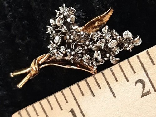 Vtg MODE ART Brooch Pin Signed ART, Arthur Pepper Flower BOUQUET - Picture 6 of 10