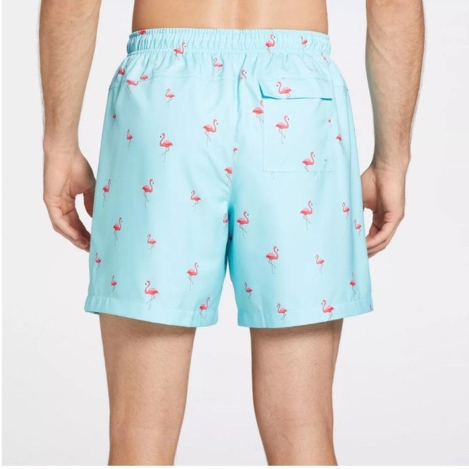 DSG Lifestyle Shorts Size 2XL Clean Sky Flamingo Print Mesh Lining