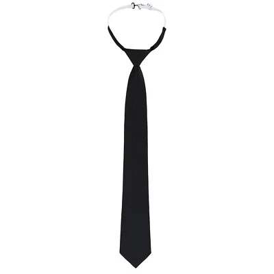 Verstellbare Security Krawatte schwarz mit Gummizug Security Schlips Binder - Bild 1 von 4