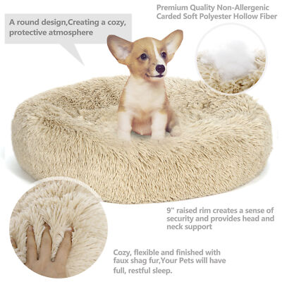 fluffy dog bed large