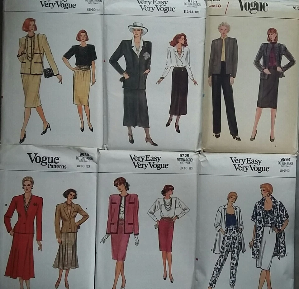 VOGUE 复古缝纫样板 70 年代和 80 年代衬衫裤子夹克 - U 挑选! 批量 #5 — 第 2/2 张图片