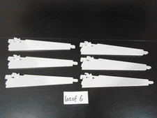 LOT OF 6 Rubbermaid 12.5” Shelf Bracket Double Slot Hang Configuration Closet