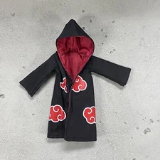 PB-R-SAS: 1/12 Akatsuki fabric robe with hood for Bandai SHF Sasuke Uchiha