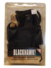 BLACKHAWK! 40HS36BK-MD Horizontal Shoulder Medium Holster Ambidextrous - NIB