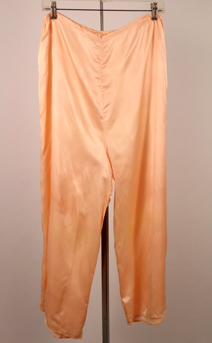 VTG Women's 40s 50s Pink Rayon Satin & Lace Pajamas 2 Pc Set Sz S/M 1940s 1950s - Picture 9 of 23