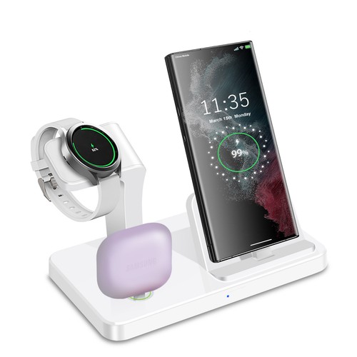 3in1 USB-C Fast Charging Station Dock For Samsung Galaxy S25 S24 Z Flip6 Watch 7 - Picture 16 of 17