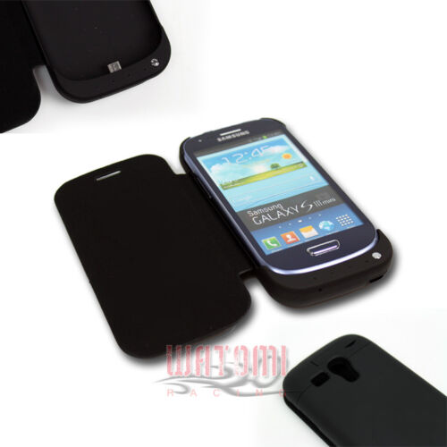 2000MAH EXTERNAL BACKUP BATTERY CHARGER POWER CASE COVER BLACK GALAXY S III MINI - Picture 1 of 1