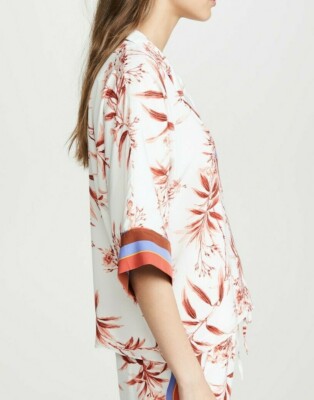 $248 NWT JOIE SzS BAYLEY 3/4 KIMONO SLEEVE FLORAL RELAXED TOP