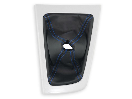FOR FORD FOCUS 2011-2014 GEAR BOOT GAITER LEATHER STITCHING BLUE - Picture 3 of 5