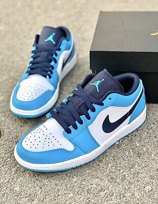 Nike Air Jordan 1 Low UNC 2021 Powder Blue White Size 9.5 Nike Air Jordan 1 Low UNC 2021 Powder Blue White Size 9.5