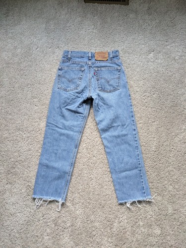 Vintage USA MADE Levis 512 Jeans Mens 28x34 28x26 Batwing Fit Tapered Leg Cut