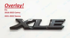 1 Rear Tailgate Gloss Black XLE OVERLAY Emblem Badge Letter Fit Camry Sienna