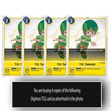 T.K. Takaishi - ST3-12 R - Rare Digimon TCG Card Playset Yellow