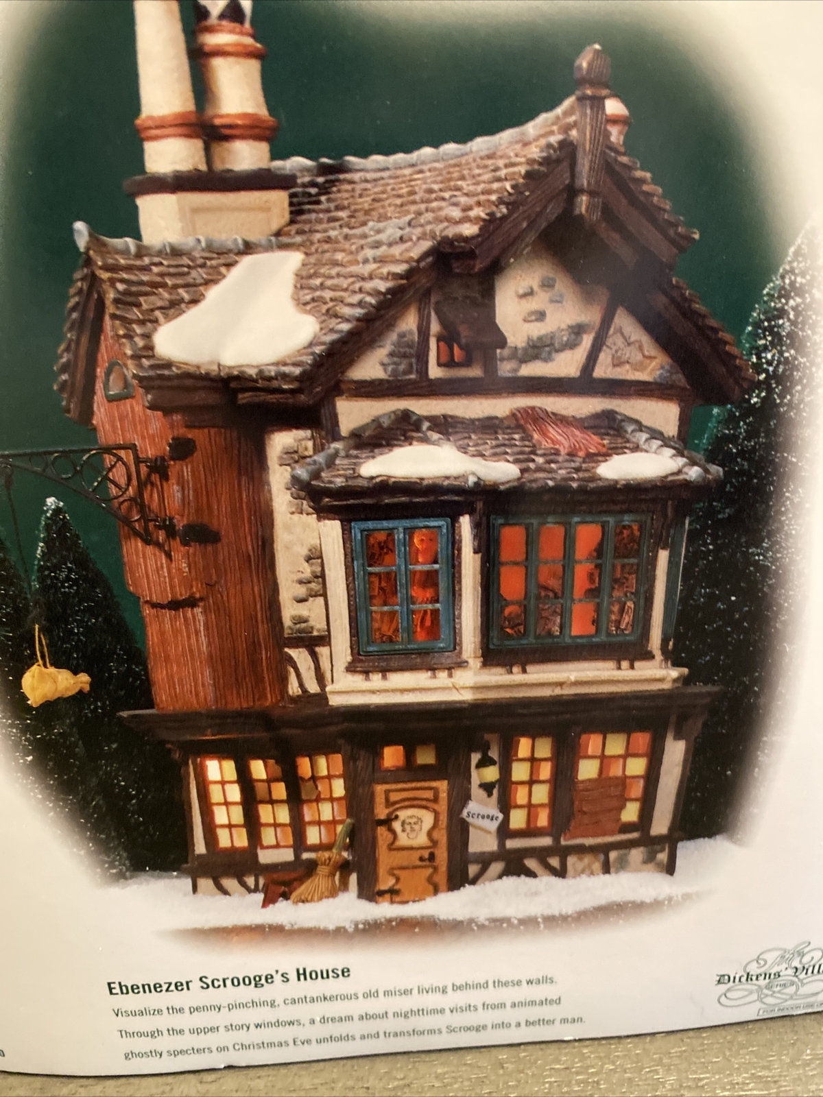 DEPARTMENT 56 DICKENS VILLAGE EBENEZER SCROOGE’S HOUSE GOOD WORKING