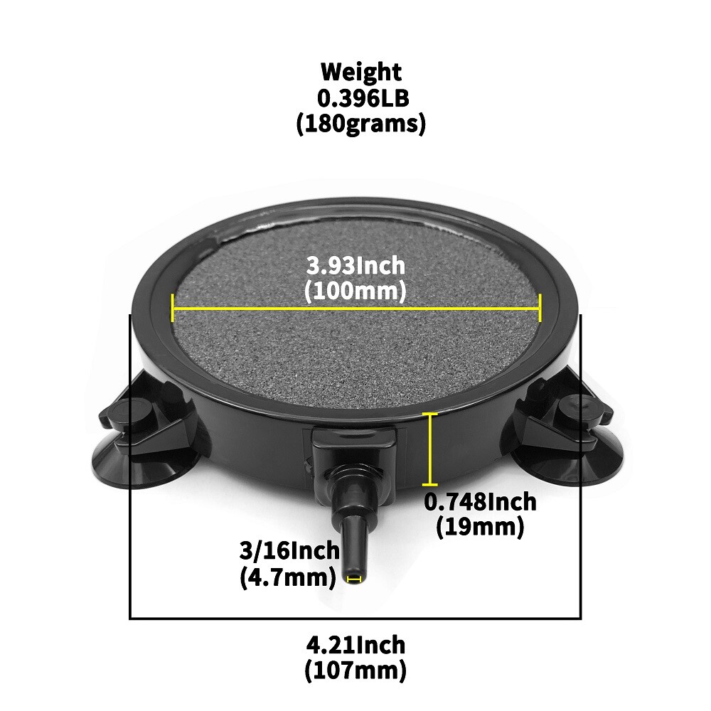 Air Stone With Suction Cups for Aquarium Hydroponics X Disk