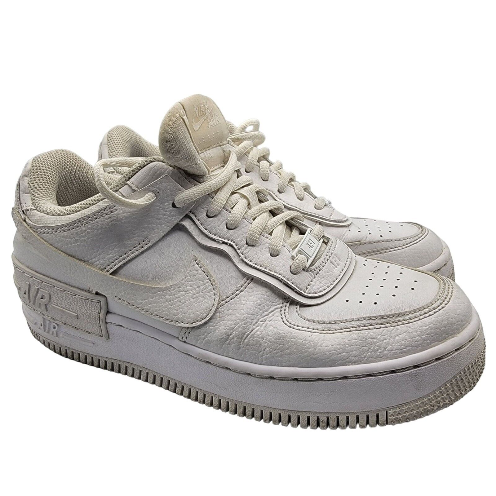 Nike Air Force 1 Shadow Womens Size 8 Triple Whit… - image 1